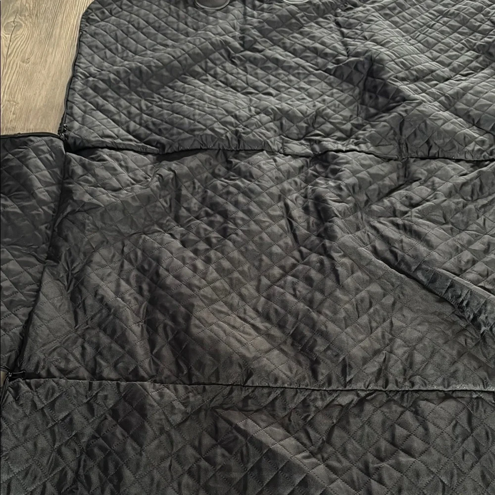 Black Quilted Dog Car Seat Cover